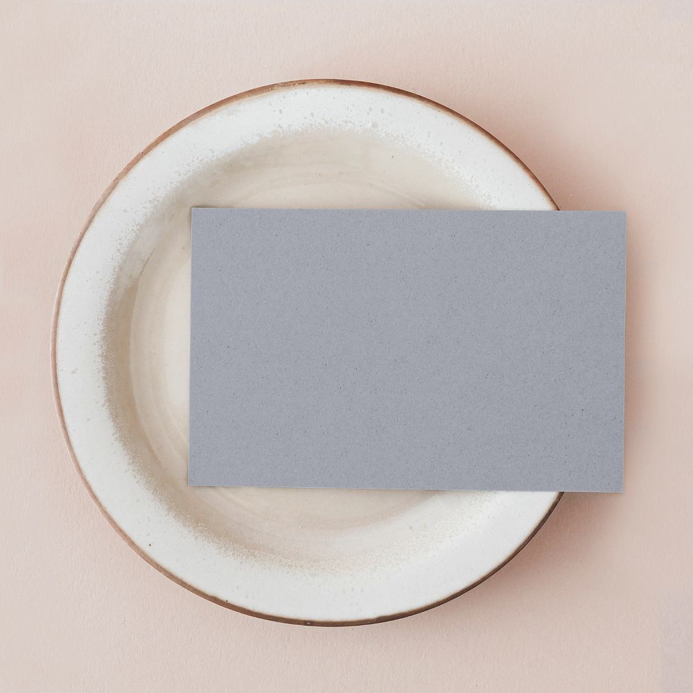 Business card mockup, realistic paper