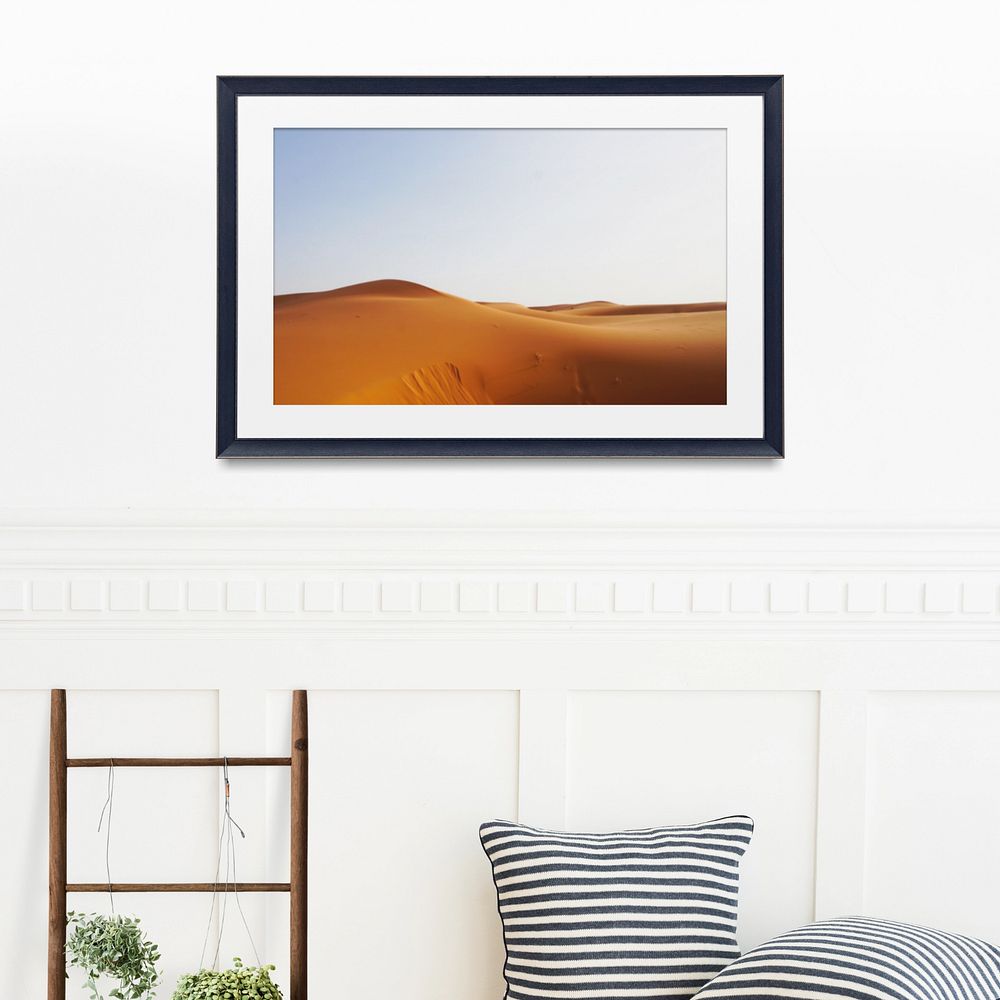 Wall frame mockup, home decor design 