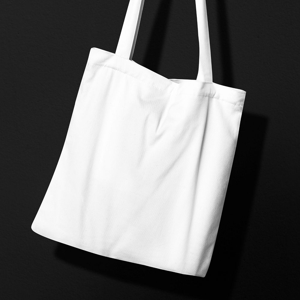 Tote bag mockup, black editable design