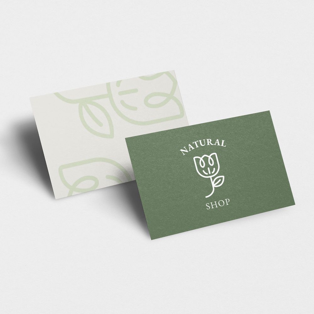 Business card mockup, brand identity