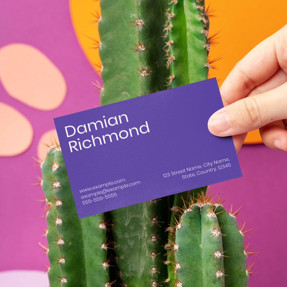 Business card mockup, brand identity