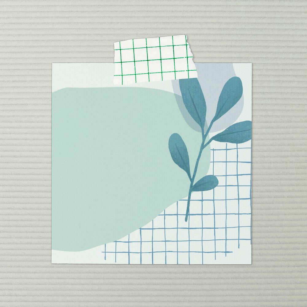 Cute note paper mockup, green stationery, editable design