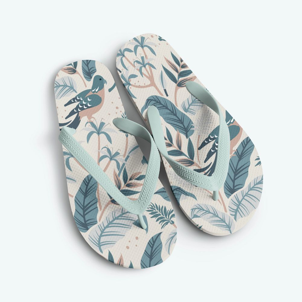 Flip flops mockup, editable footwear