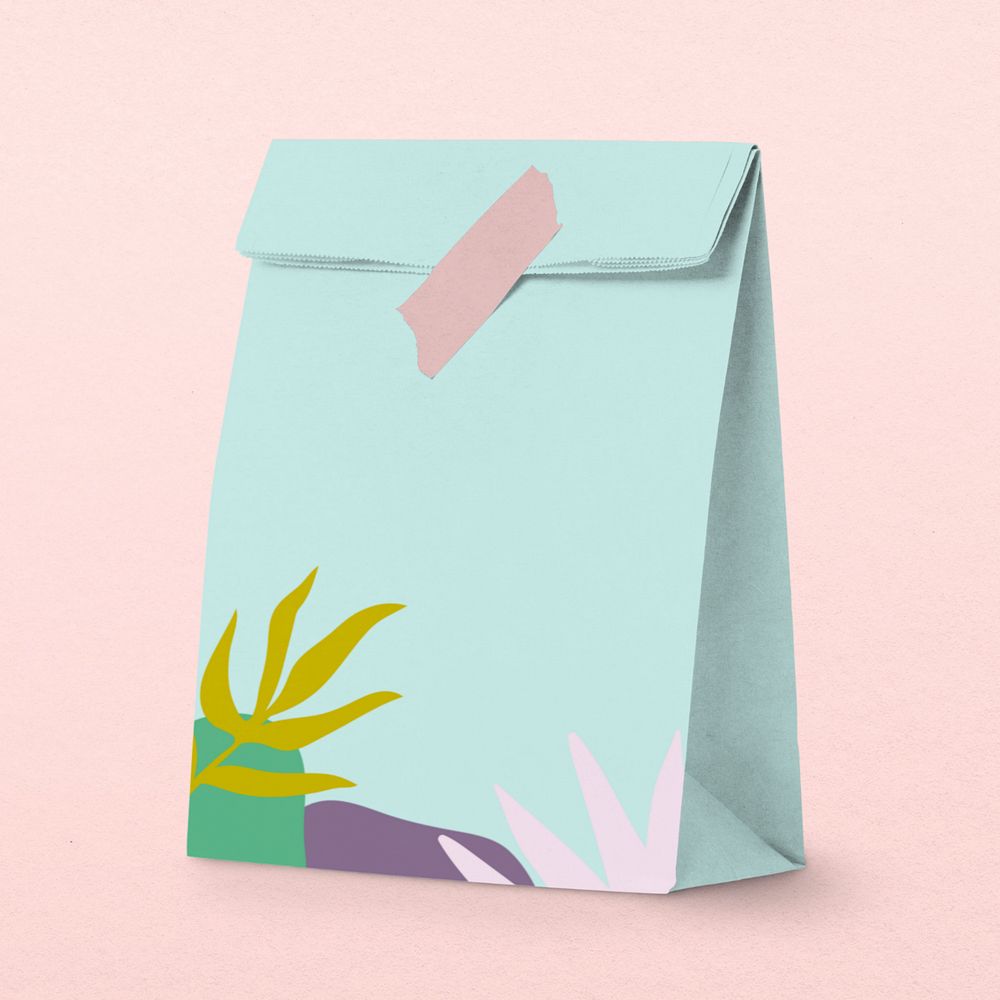 Paper bag mockup, product branding