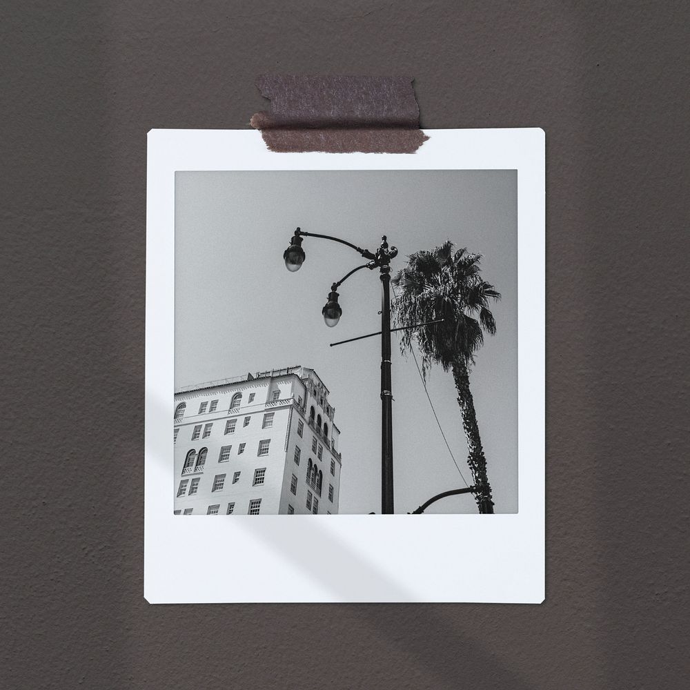 Instant photo frame mockup, editable product design