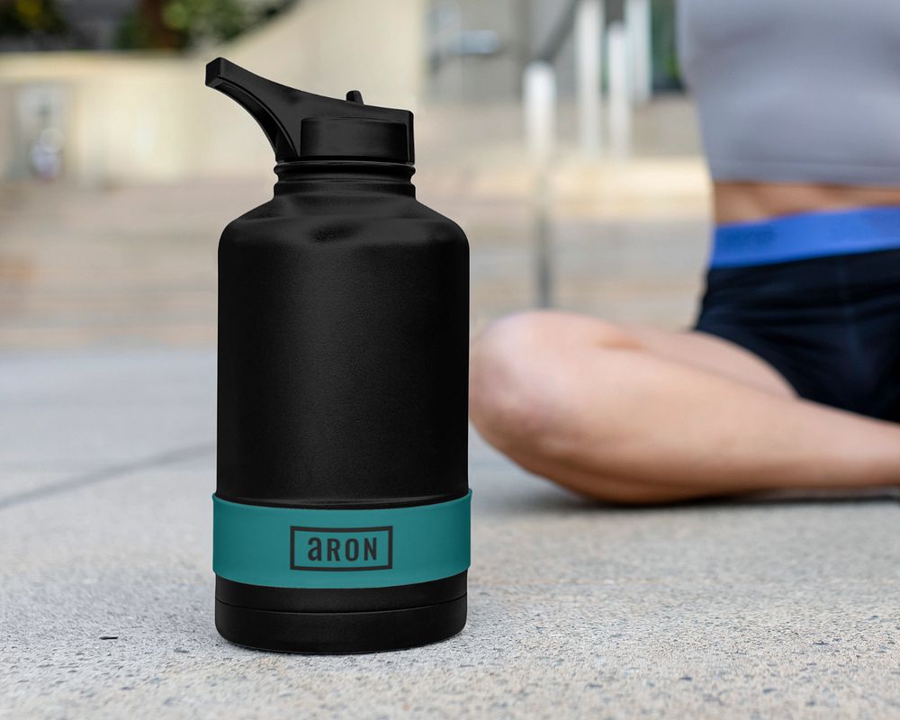 Reusable water bottle mockup