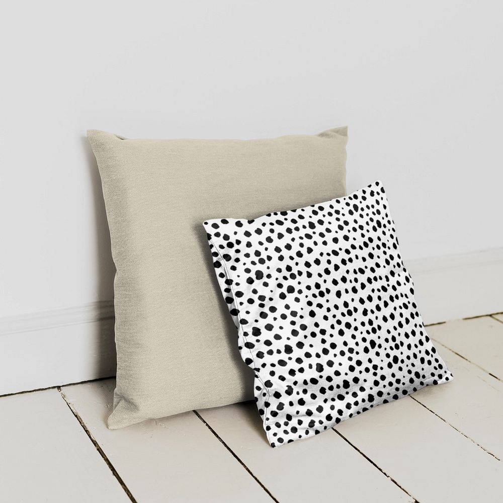 Cushion cover mockup, aesthetic home decor