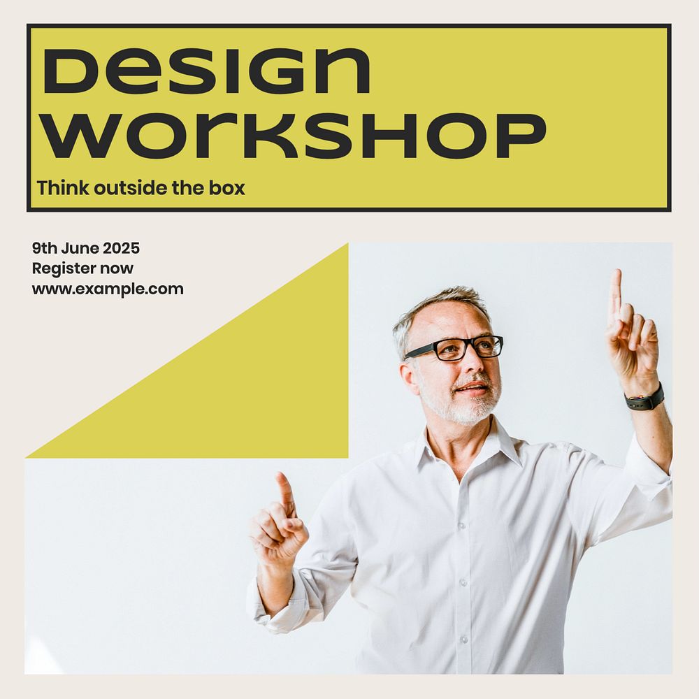 Design workshop Instagram post template