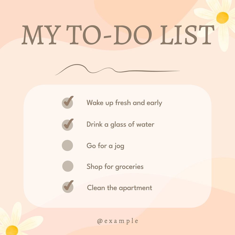 To do list Instagram post template