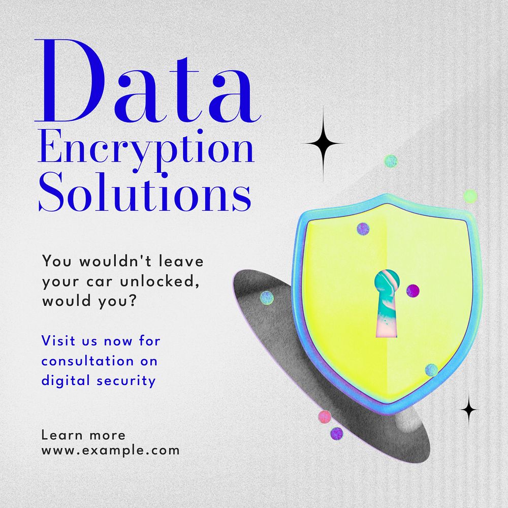 Data encryption solutions Instagram post template