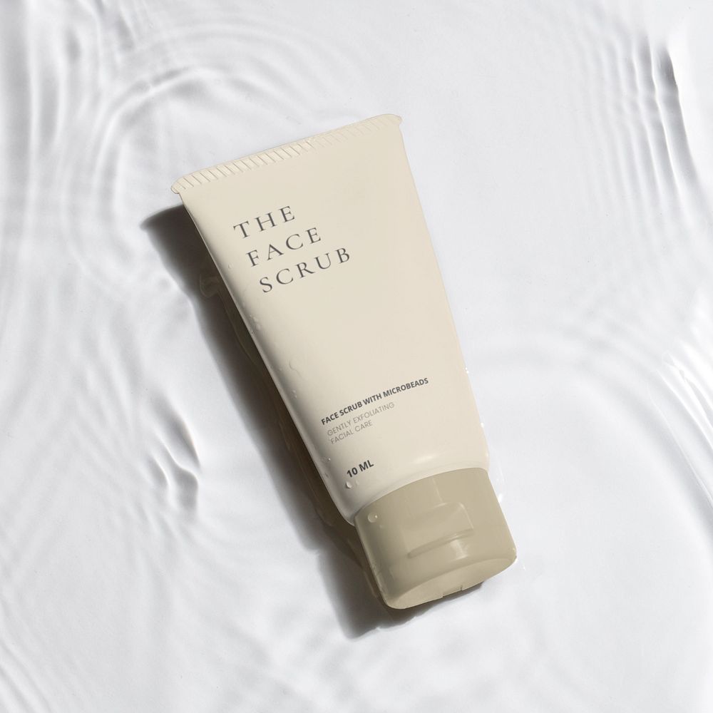 Editable skincare tube mockup, product packaging