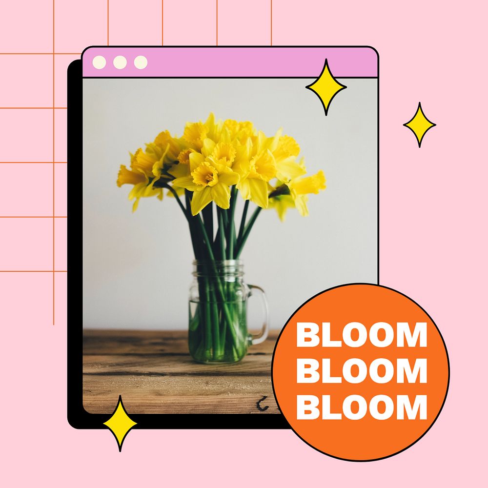 Bloom Instagram post template