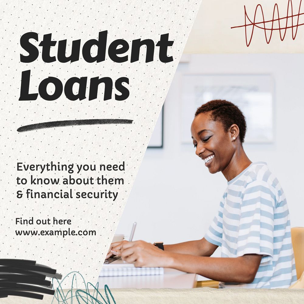 Student loans Instagram post template