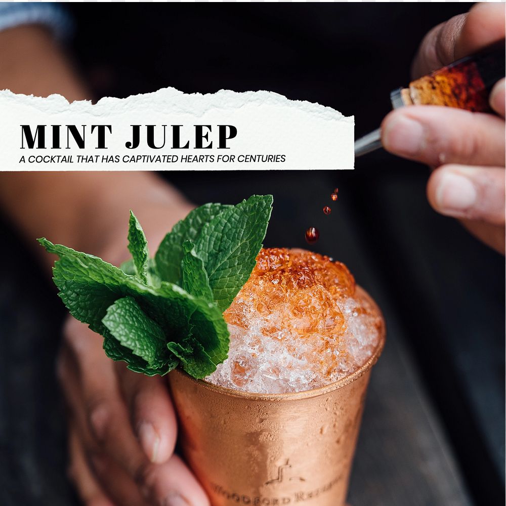 Mint julep Instagram post template