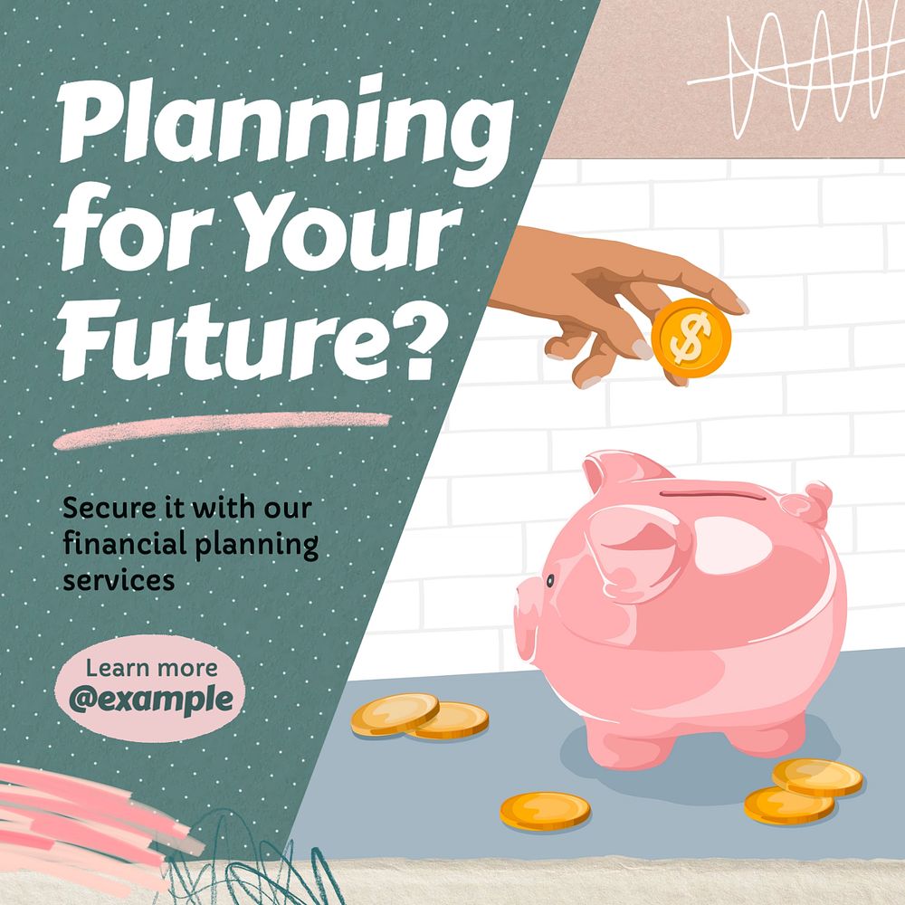 Insurance & financial plan Instagram post template