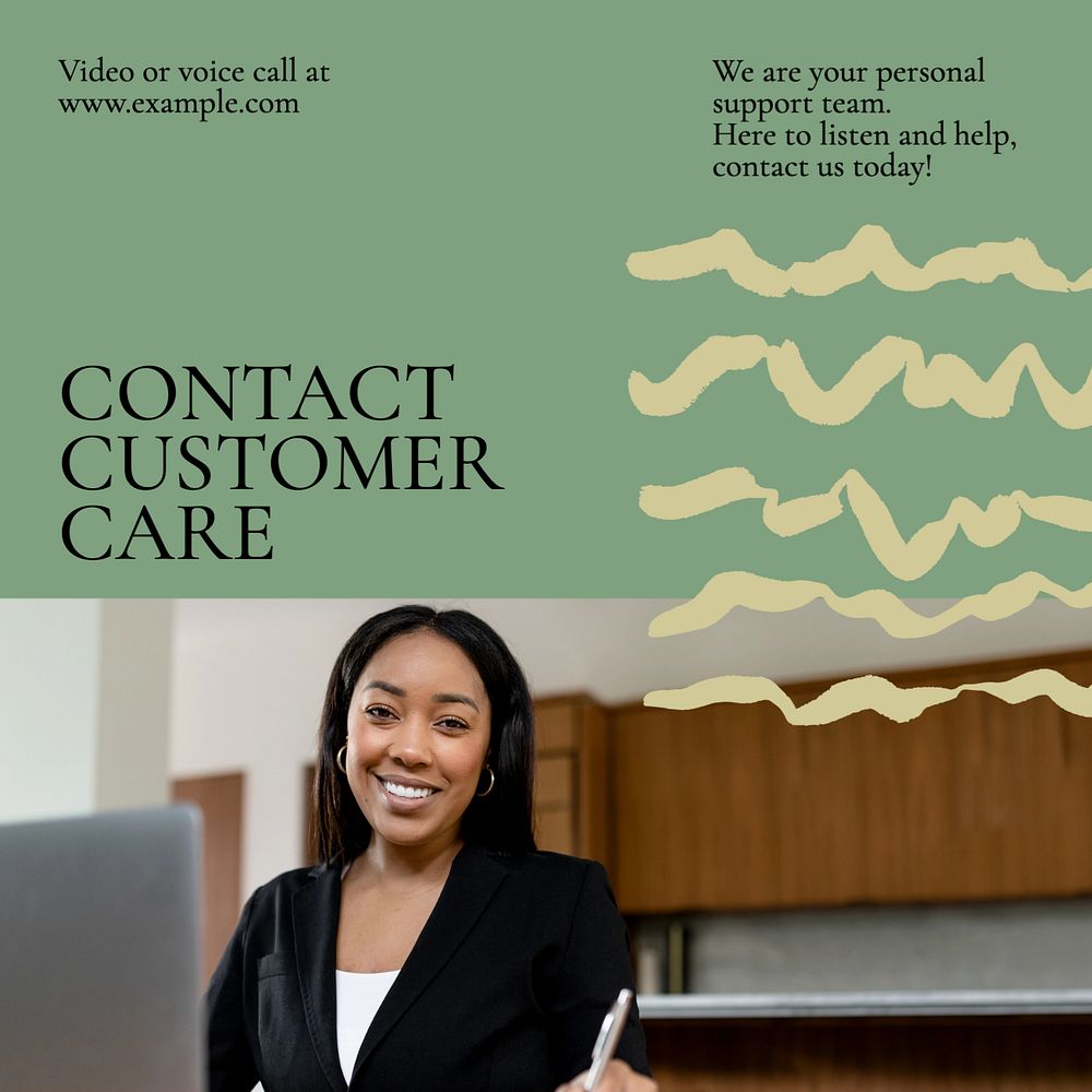 Customer care Instagram post template