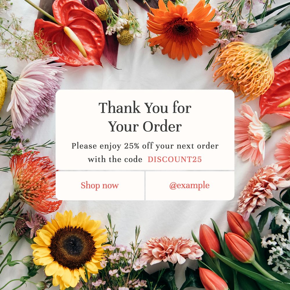 Thank you for your order Instagram post template