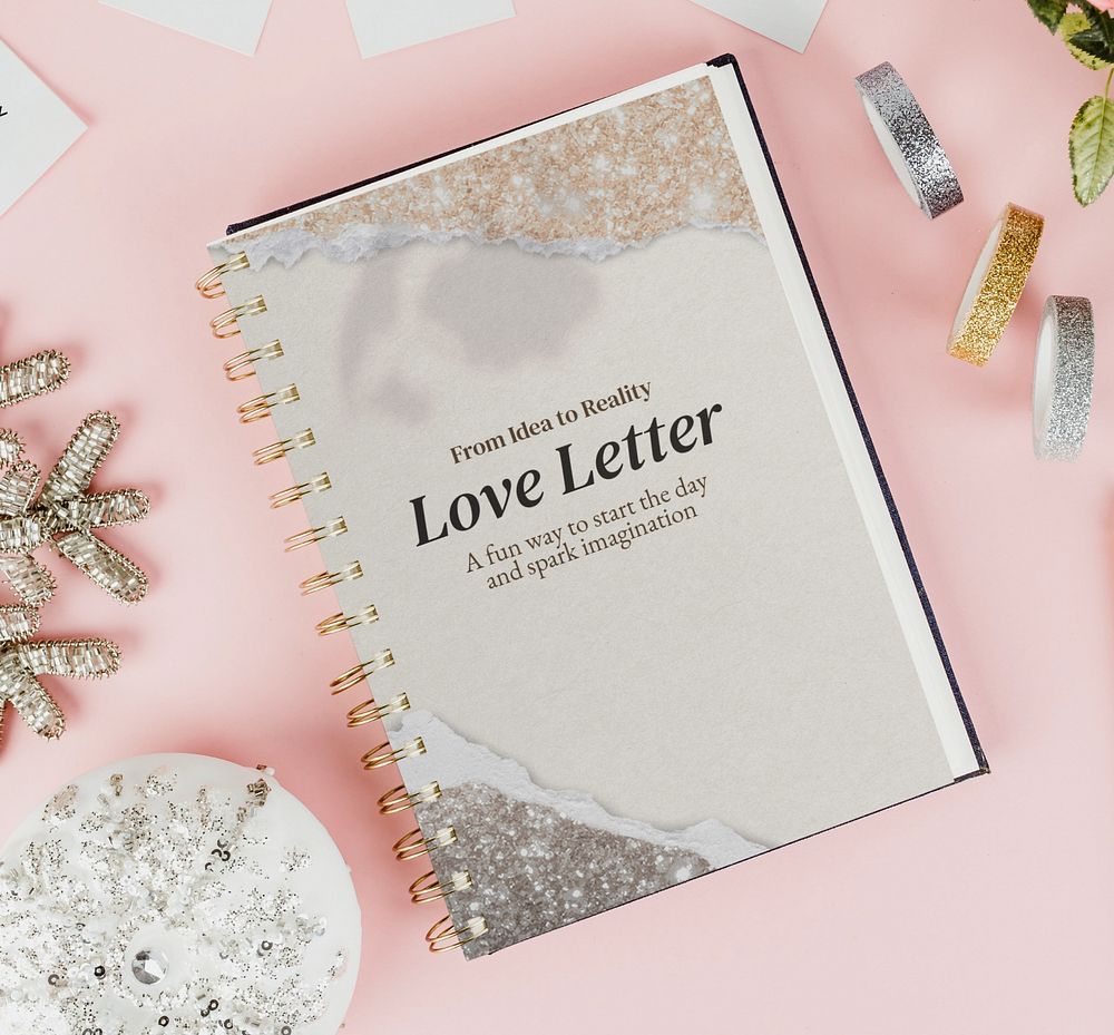 Editable notebook cover mockup