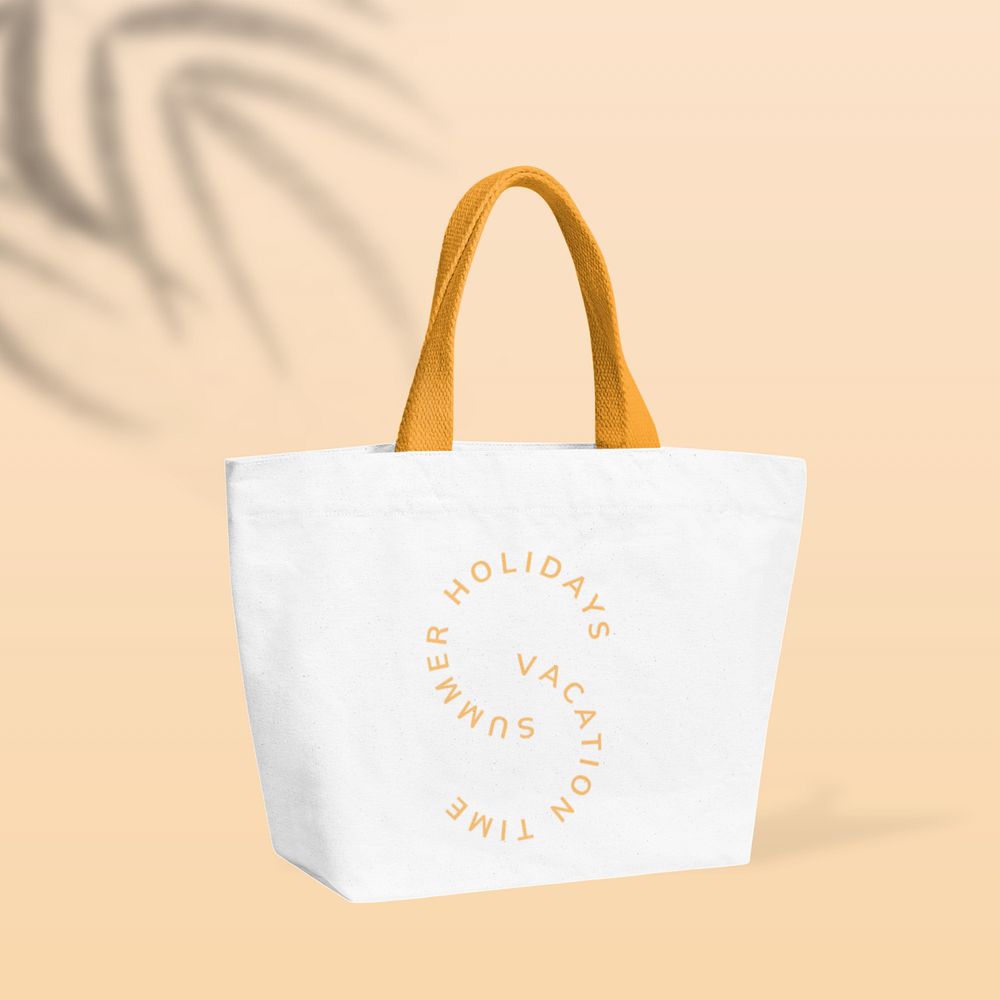 Editable tote bag mockup, eco-product design