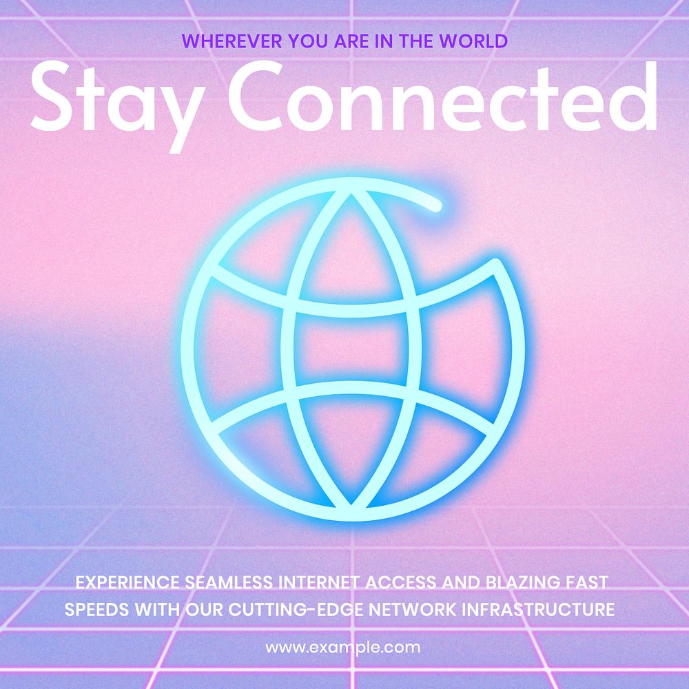 Stay connected Instagram post template