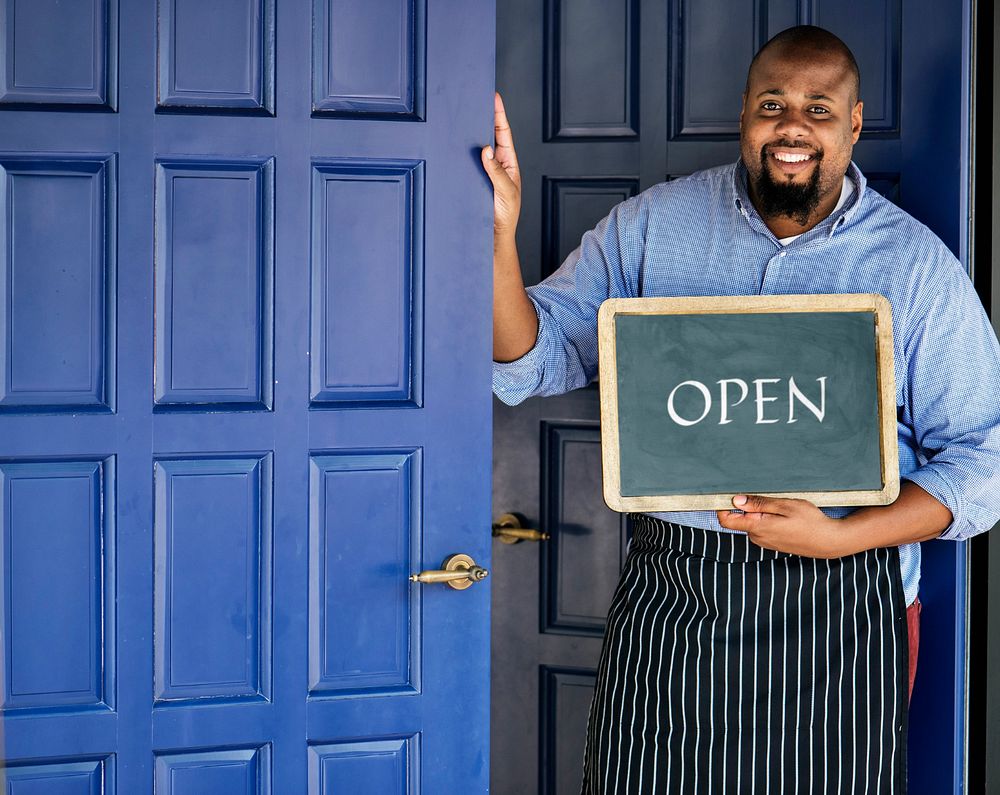 Editable chalkboard sign mockup, small business design