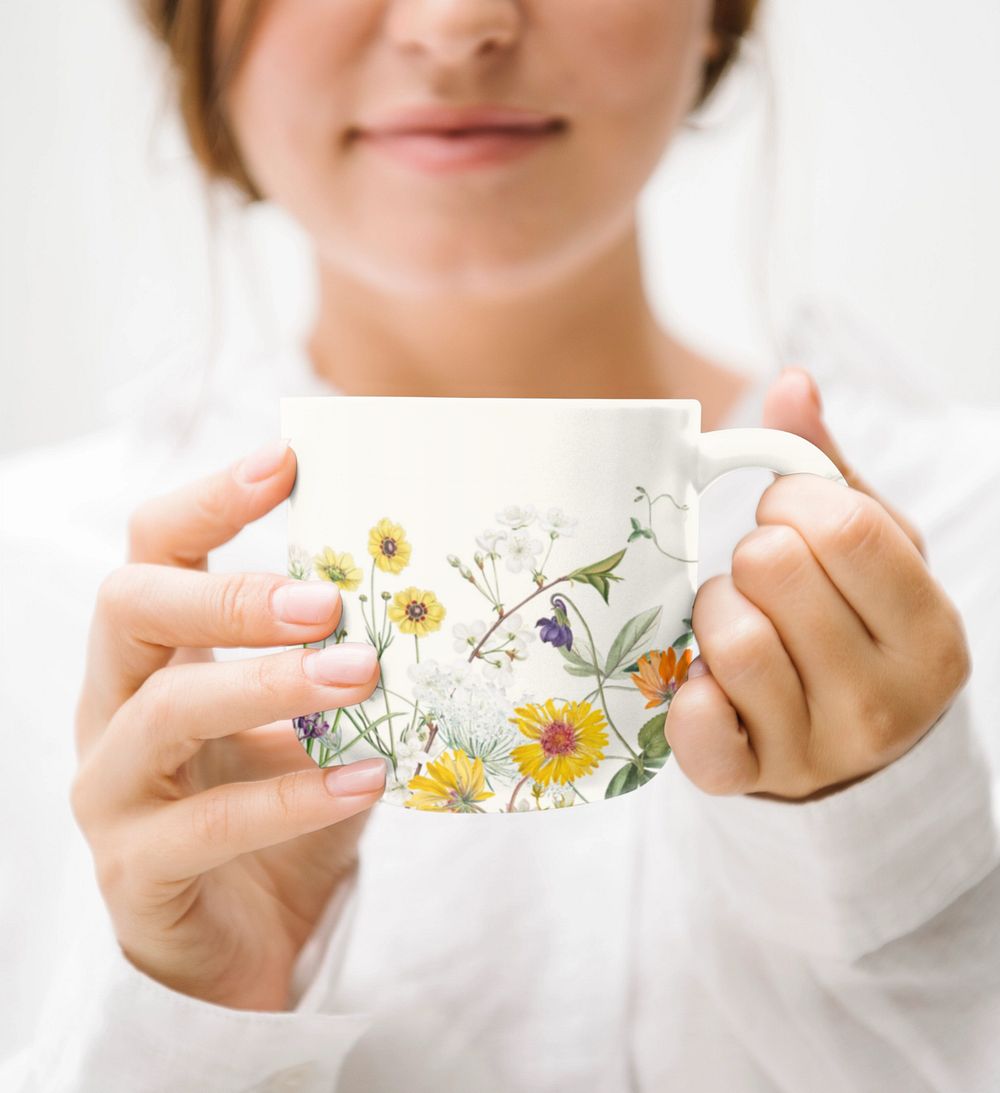 Editable mug mockup, product design