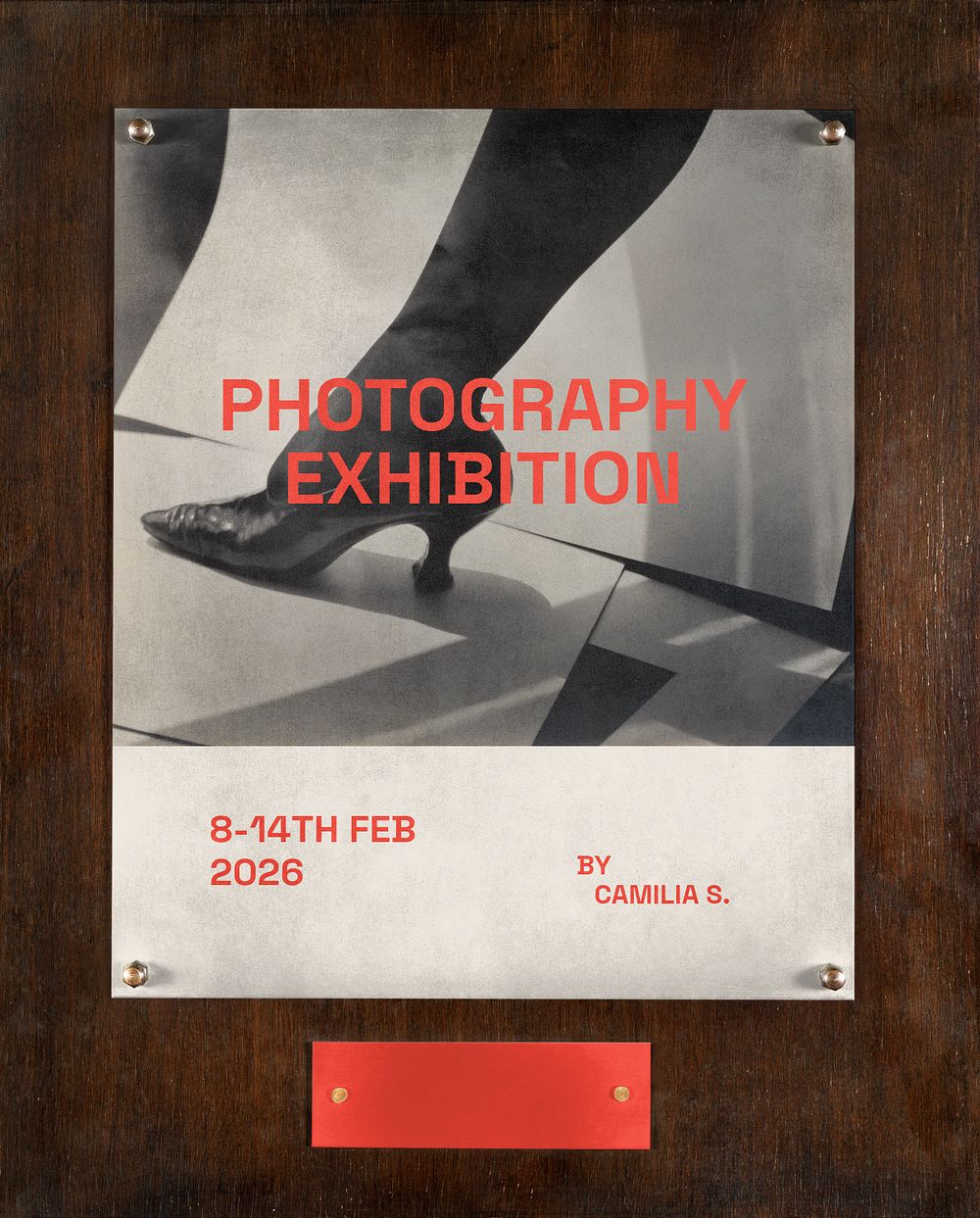Artwork frame editable mockup, art gallery, exhibition
