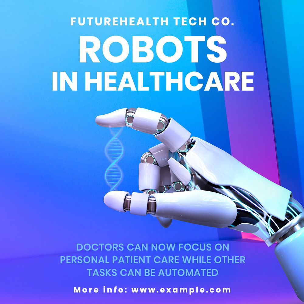 Healthcare robots Instagram post template