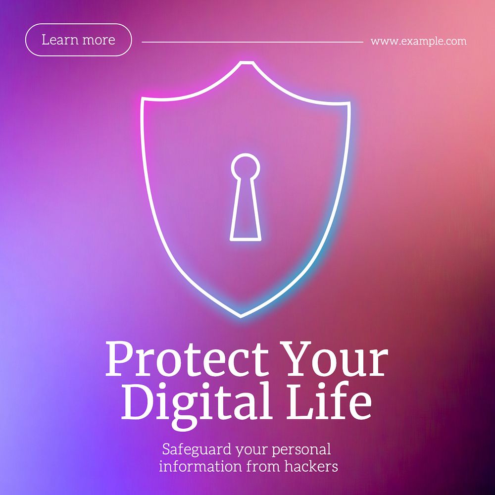 Digital security Instagram post template