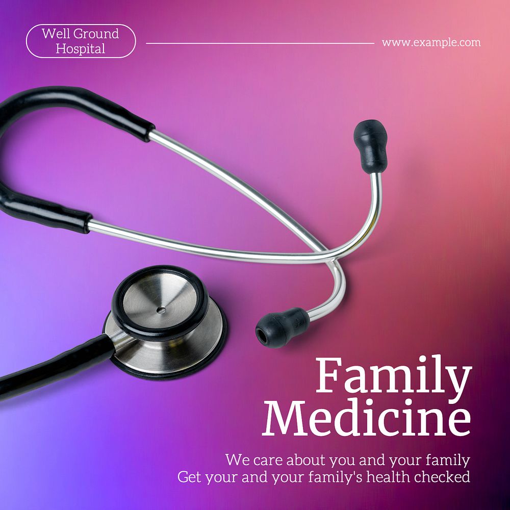 Family medicine Instagram post template