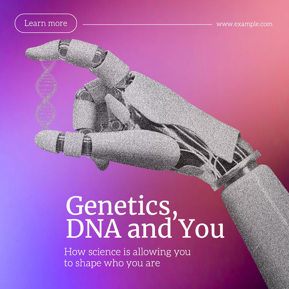 DNA test Instagram post template