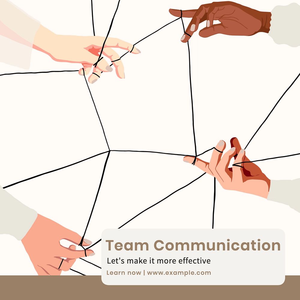 Team communication Instagram post template