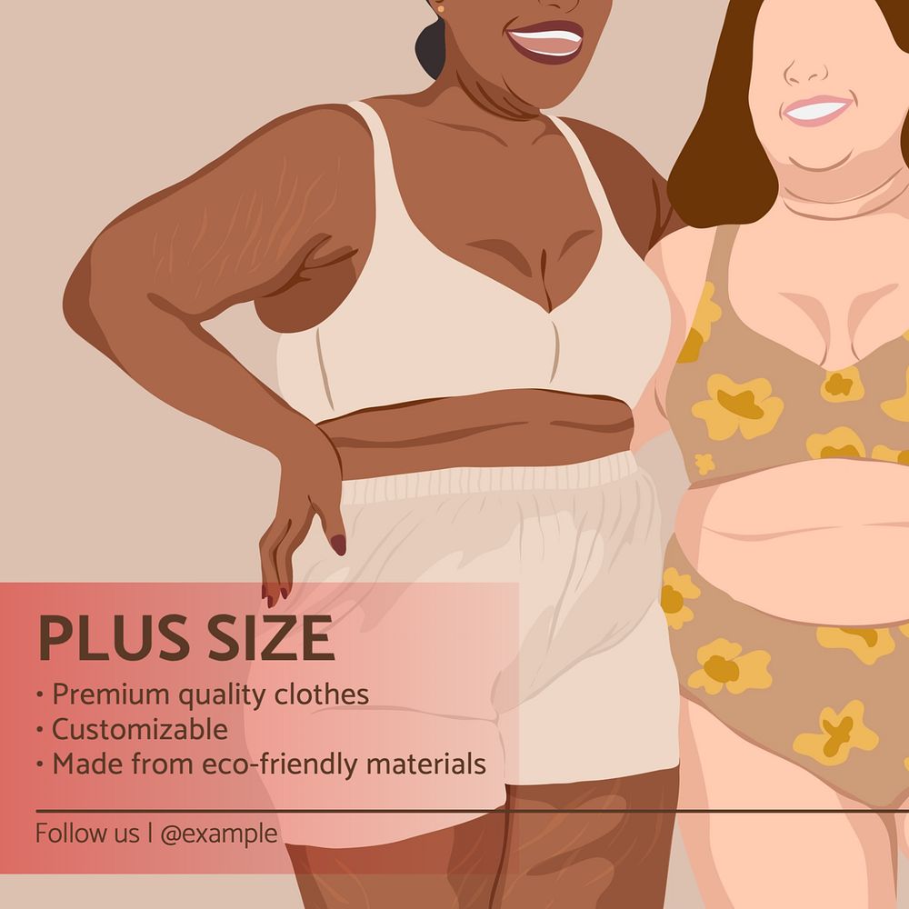 Plus size clothes Instagram post template