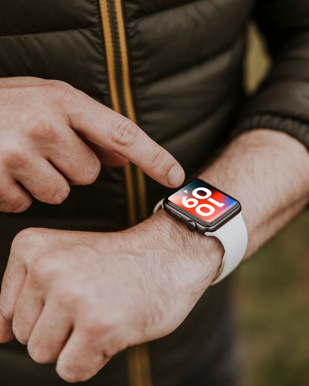 Smartwatch screen mockup, digital device