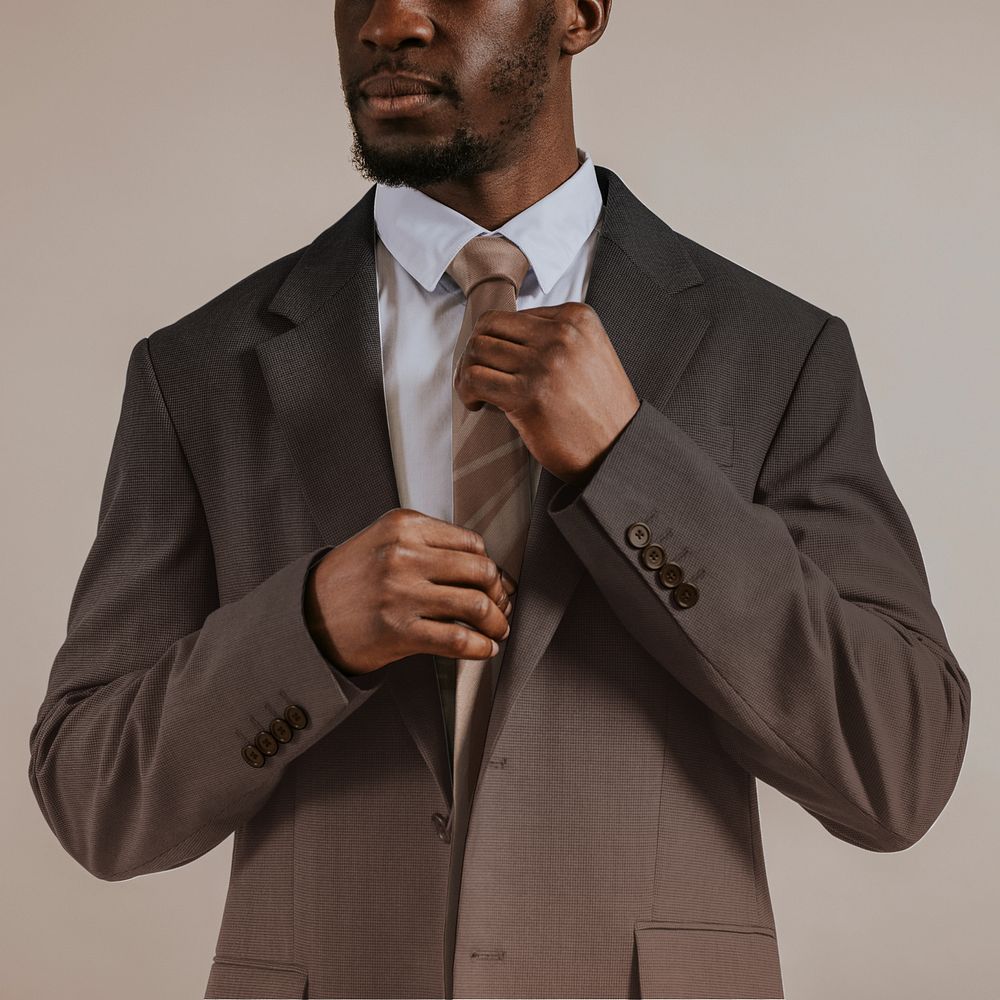 Suit mockup, businessman apparel photoshoot 