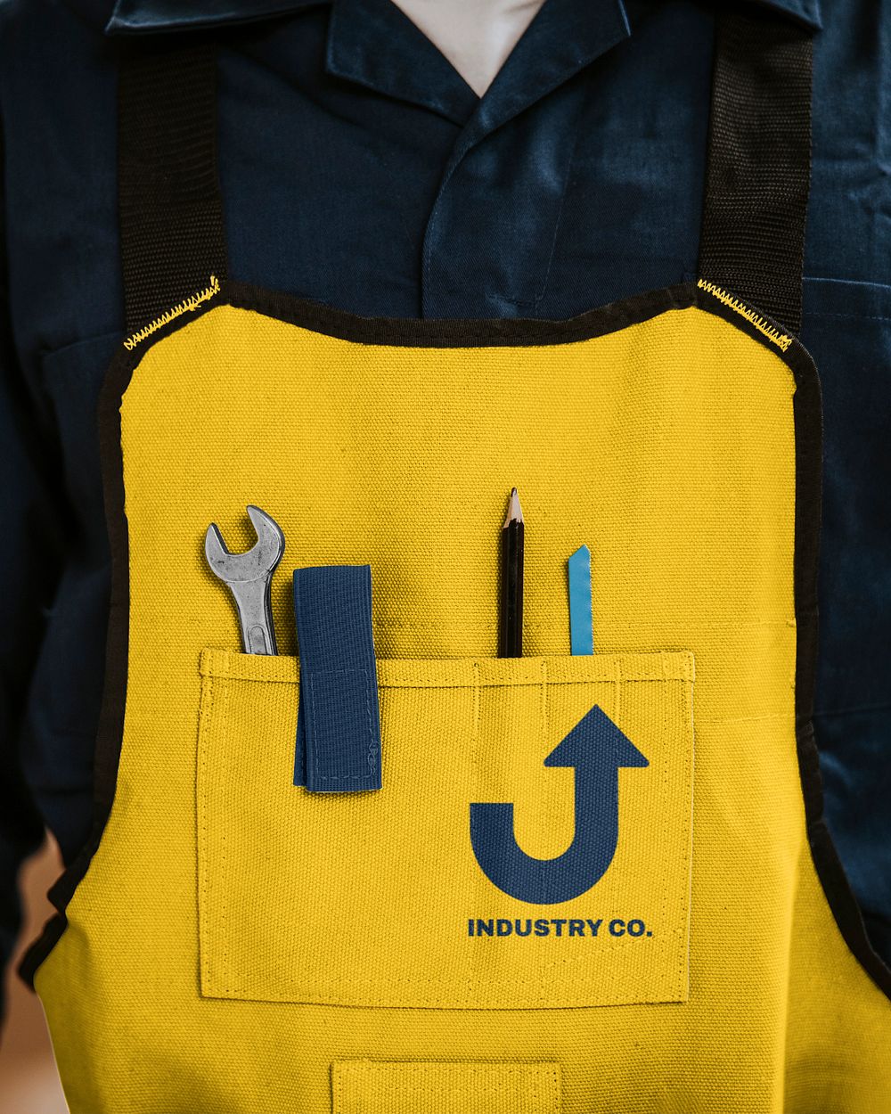 Apron mockup, technician uniform 