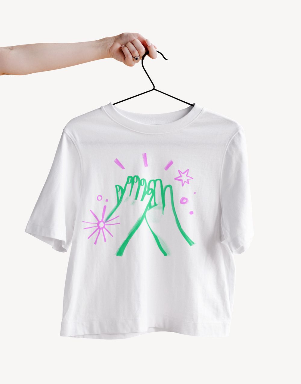 T-shirt mockup, editable women's casual apparel