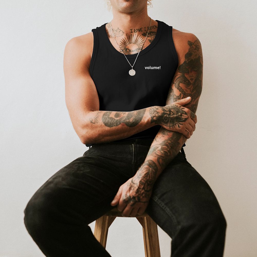 Tank top mockup, men's fashion, editable design