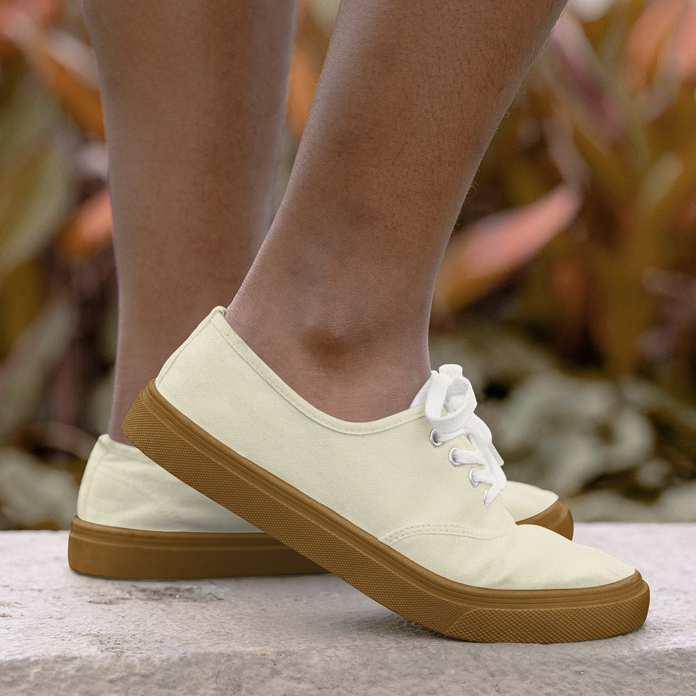 Canvas shoes mockup, casual footwear