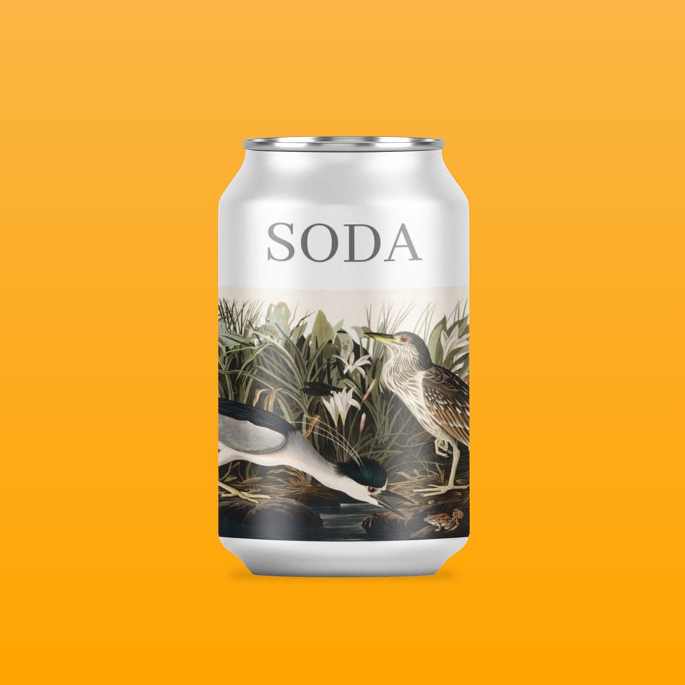 Soda can mockup, editable design