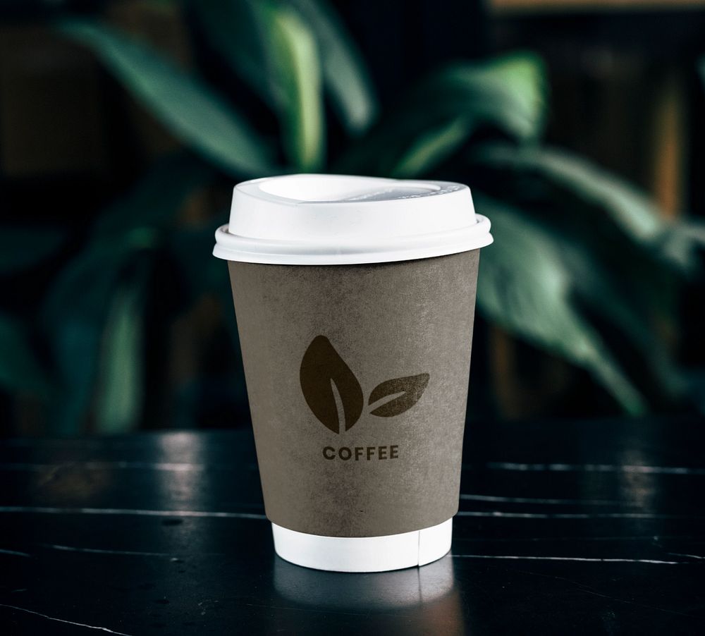 Editable coffee cup mockup