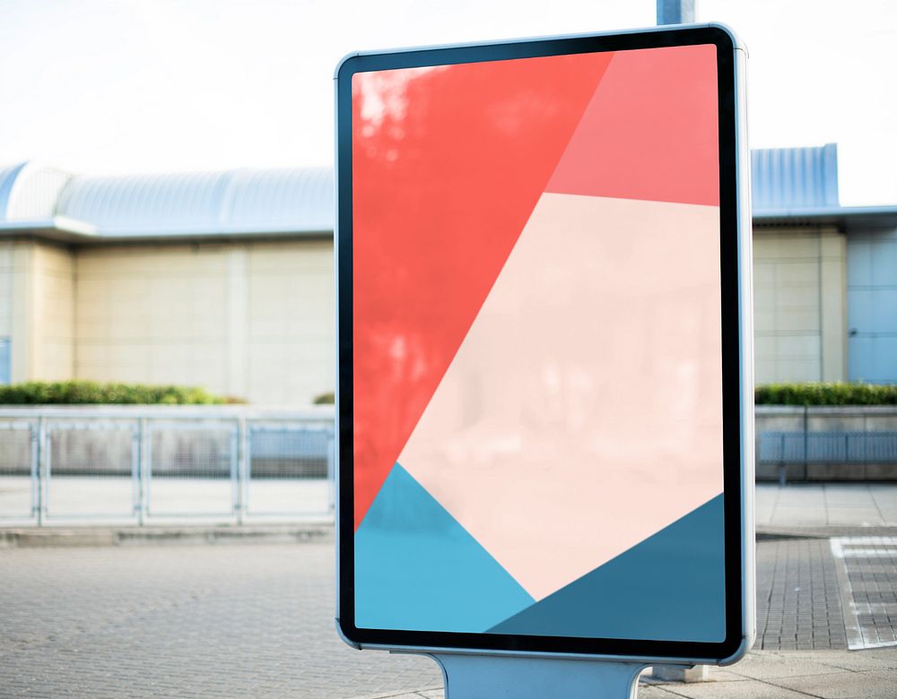 Editable street billboard mockup 