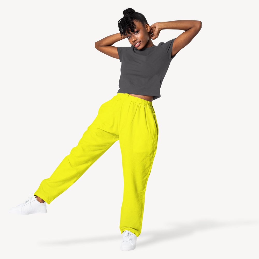 Women’s street outfit mockup, editable apparel & fashion