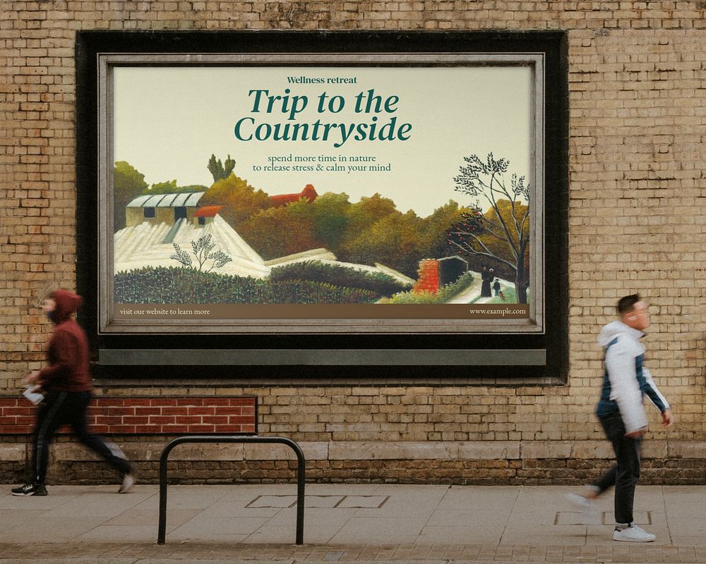 Customizable billboard mockup, famous painting design, remixed by rawpixel