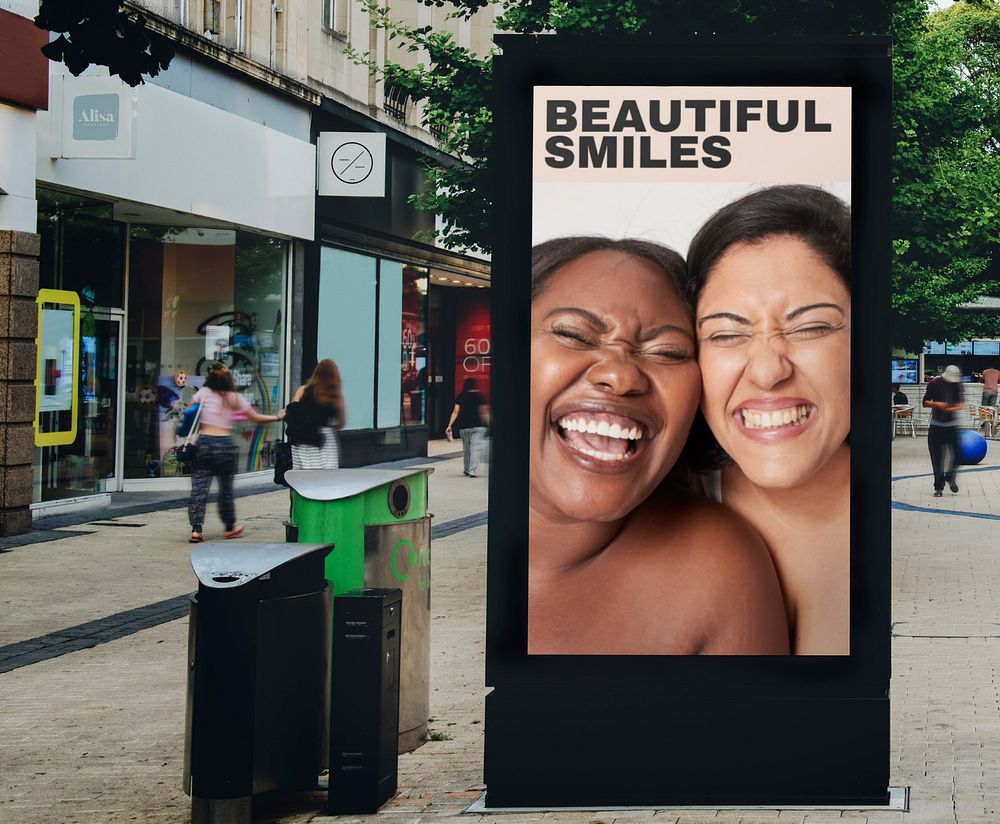 Outdoor billboard sign mockup, editable advertisement design