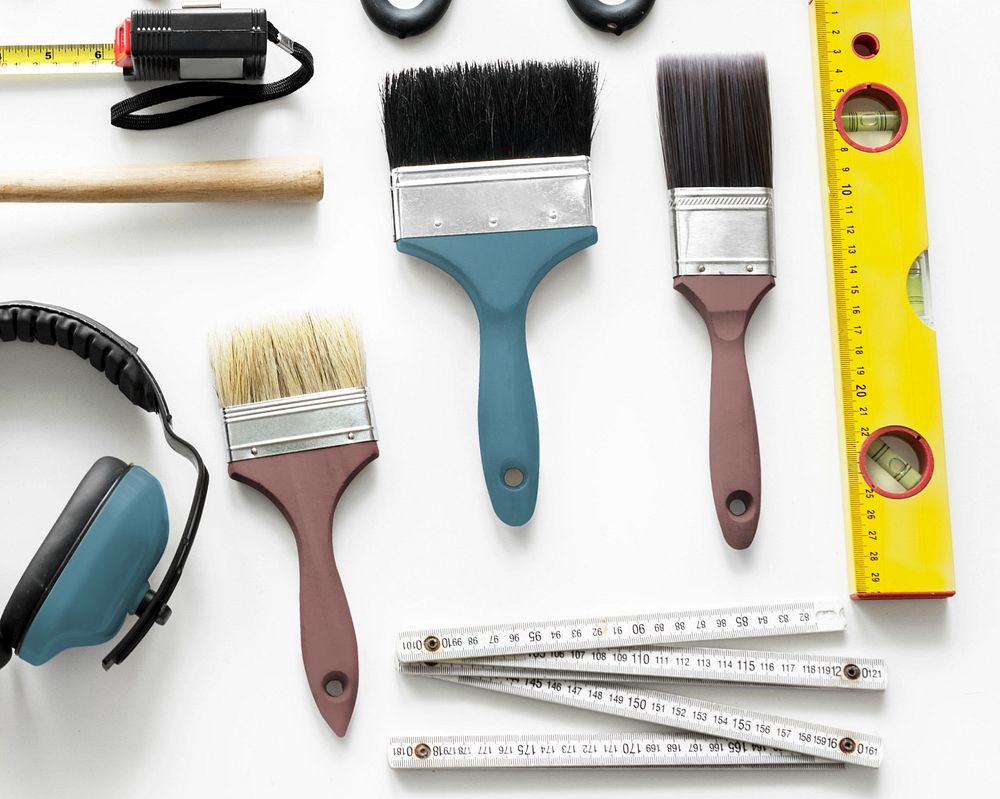 Various technician tools mockup, editable design