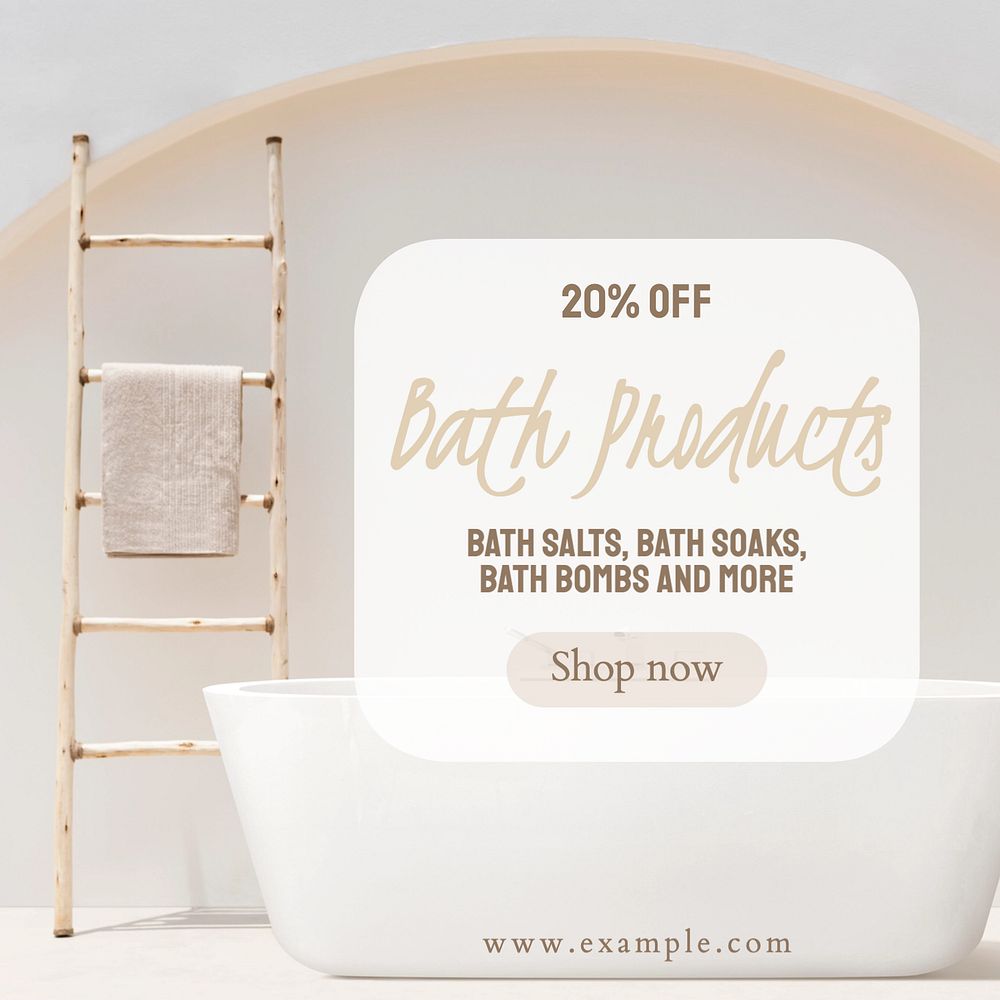 Bath products sale Instagram post template