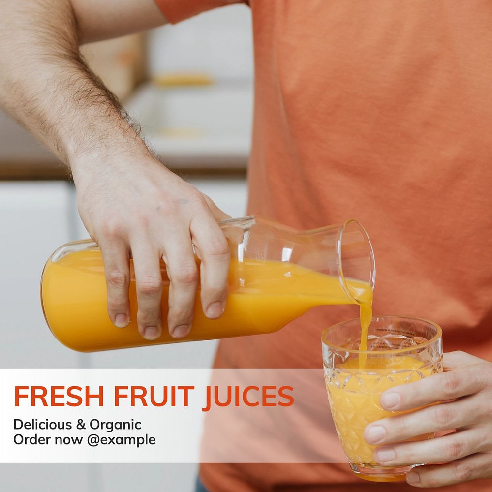 Fruit juices Instagram post template