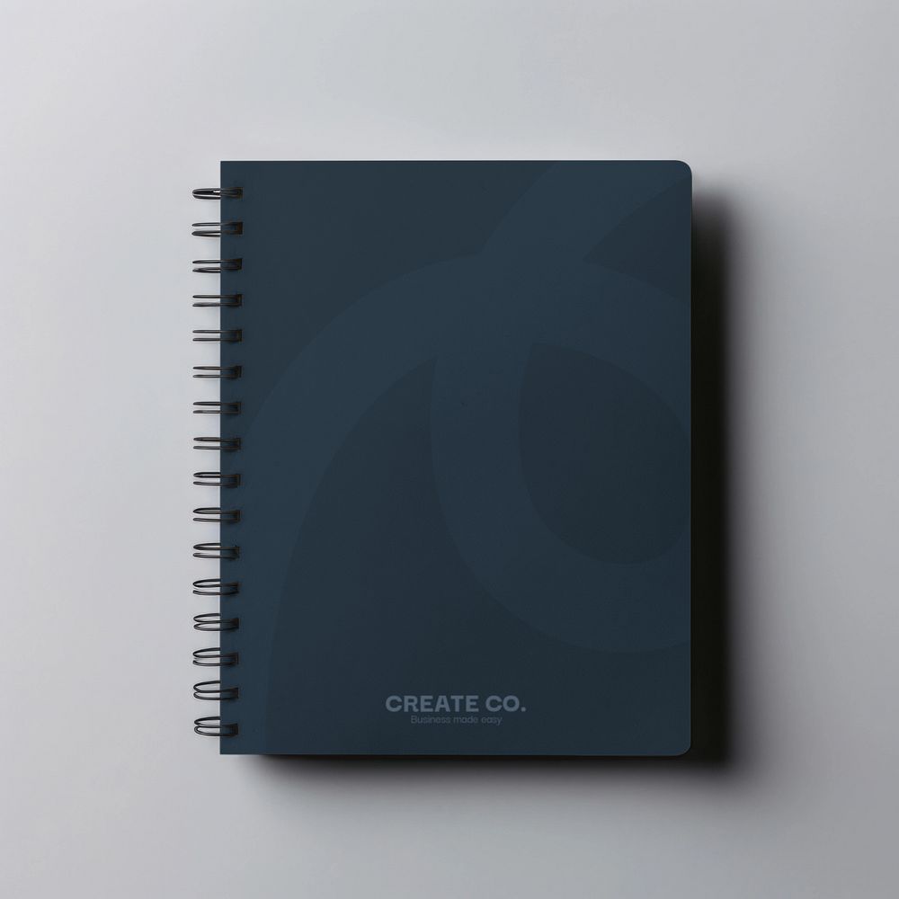 Editable ring notebook mockup stationery design