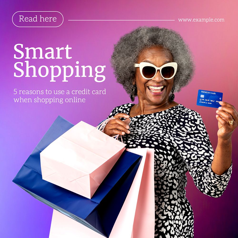 Smart shopping Instagram post template